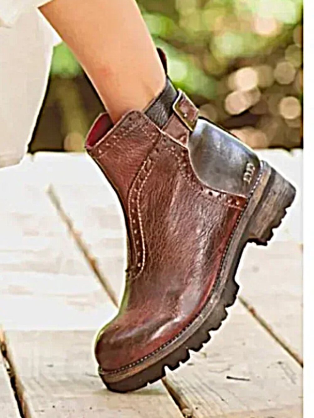 BED/STU Brianna Ankle Booties Teak Rustic - Picture 2 of 8